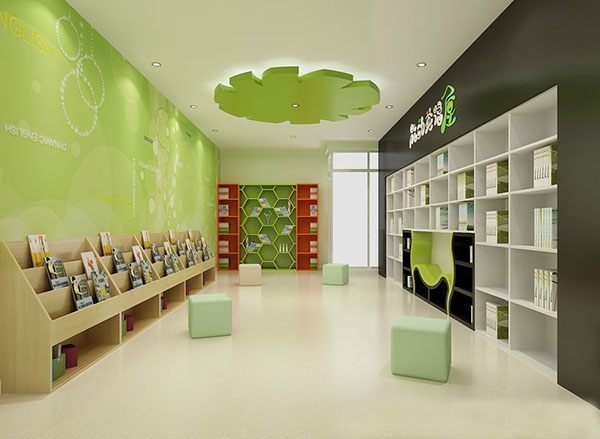 深圳罗湖小学儿童阅览室装修设计案例